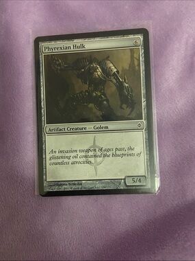 Phyrexian Hulk Magic: The Gathering Card - Metallic Gray Art